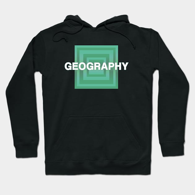 Geography Subject typographic designed Hoodie by Blueberry Pie 